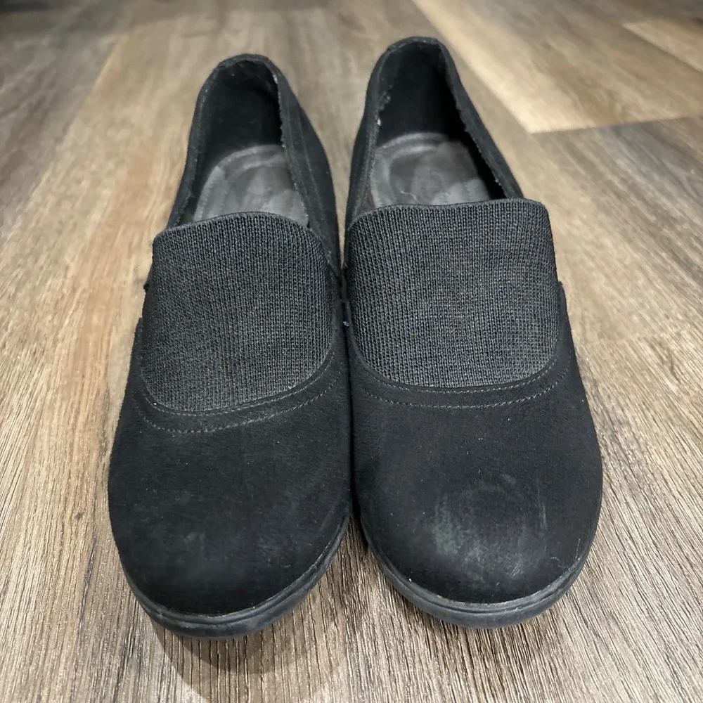 Comfort Plus‎ By Predictions Shoes Women’s 7.5 Black Wedge Close Toed Slip On